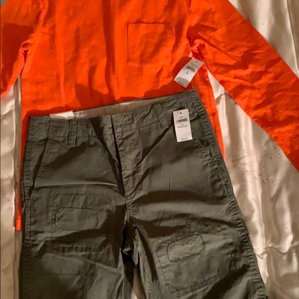 Boys orange shirt only shorts have been sold